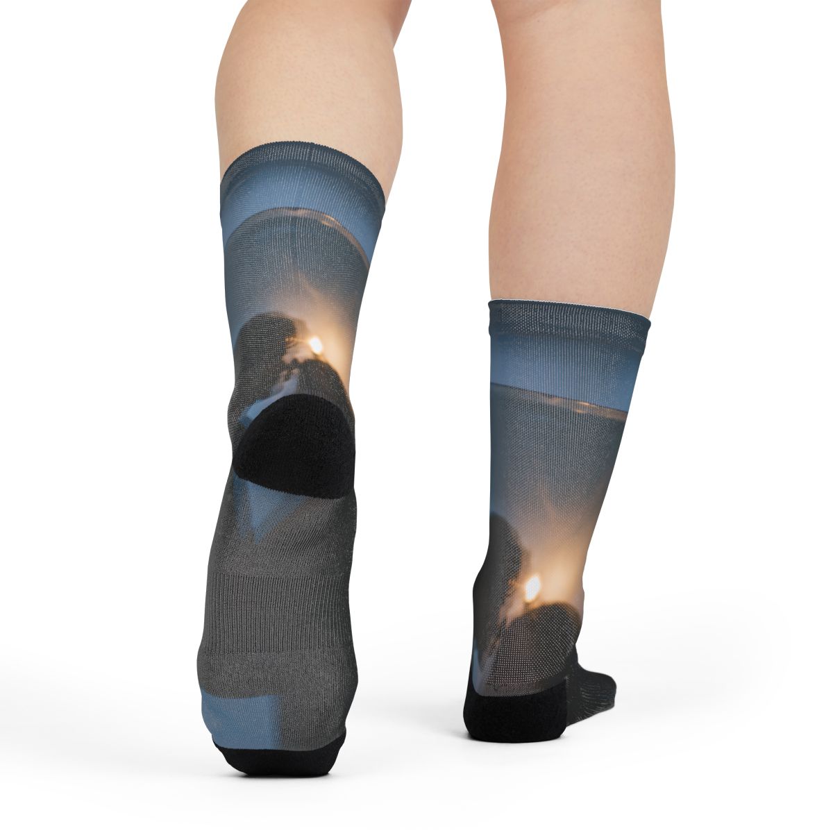 Midnight Reflections Crew Socks - Moody Custom Socks |...