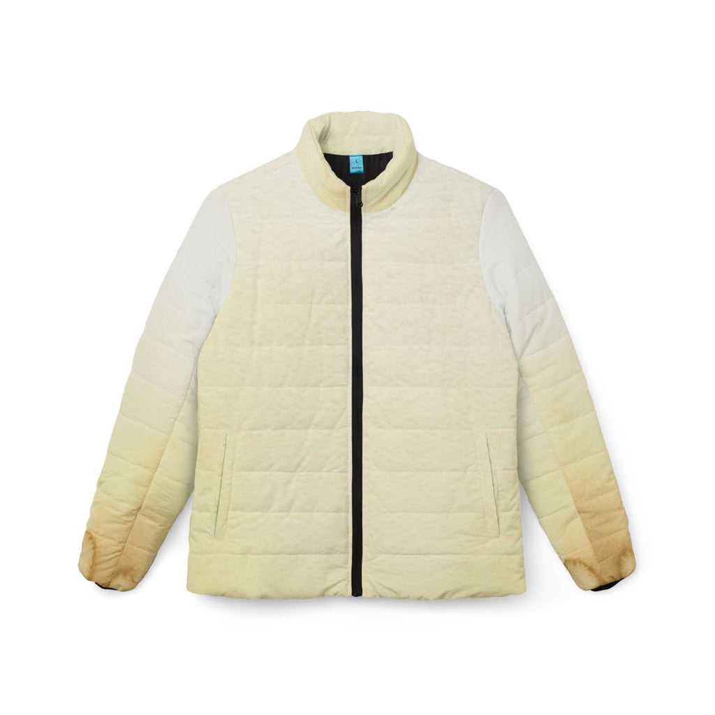 Women's Puffer Jacket - Golden Hour Solace Minimalist Art |...