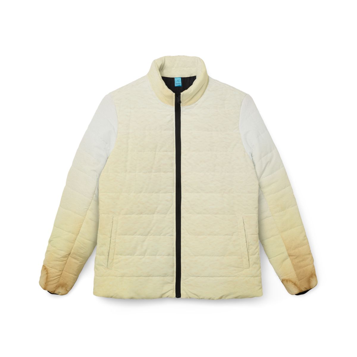 Women's Puffer Jacket - Golden Hour Solace Minimalist Art |...
