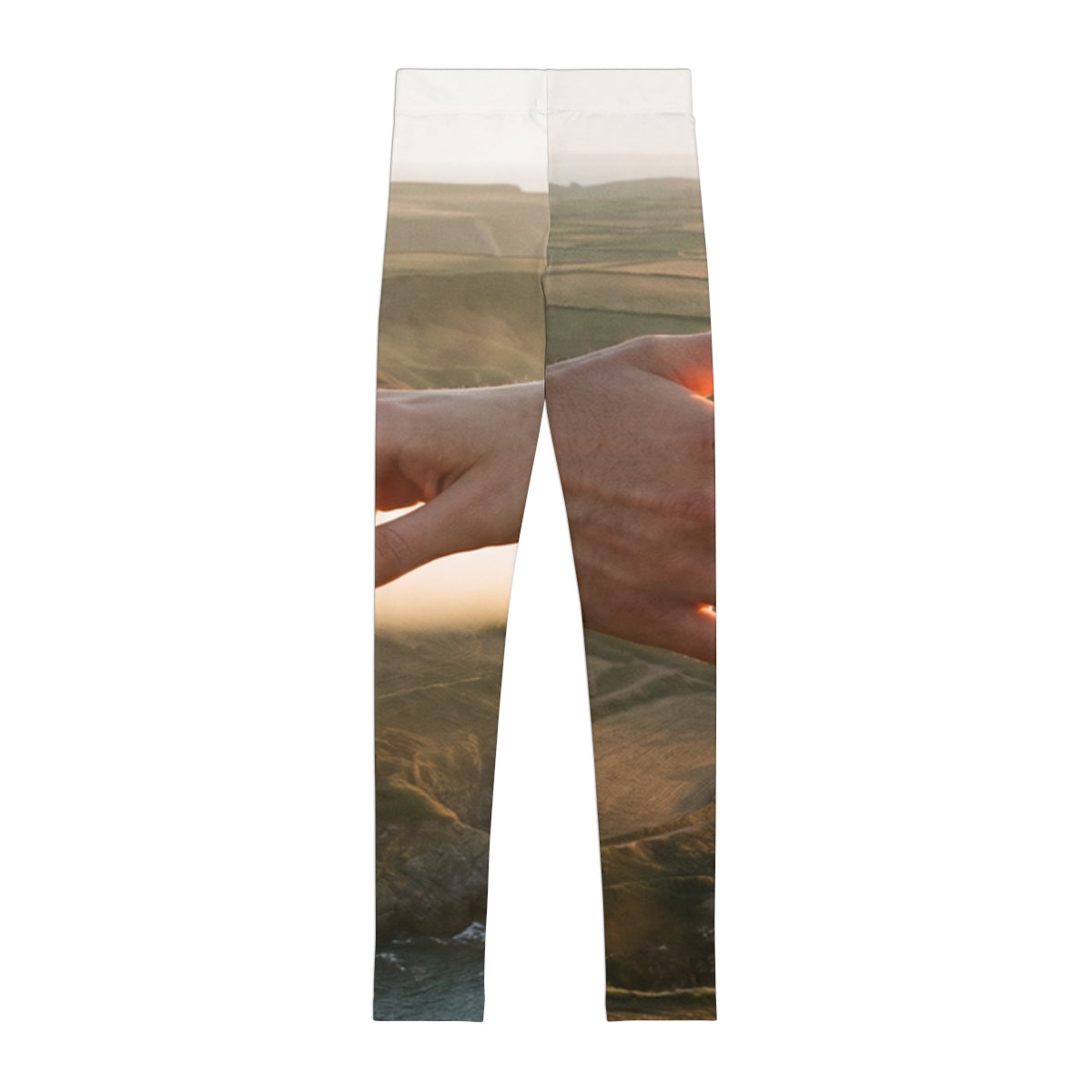 Youth Leggings - The Infinite Touch | Ethereal Coastal Art |...