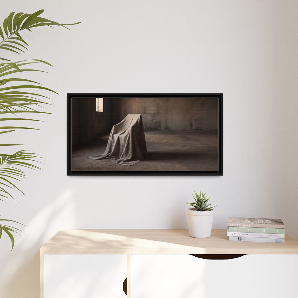 Framed Matte Canvas - Wabi-Sabi Silhouette Art — Black / 1.25"