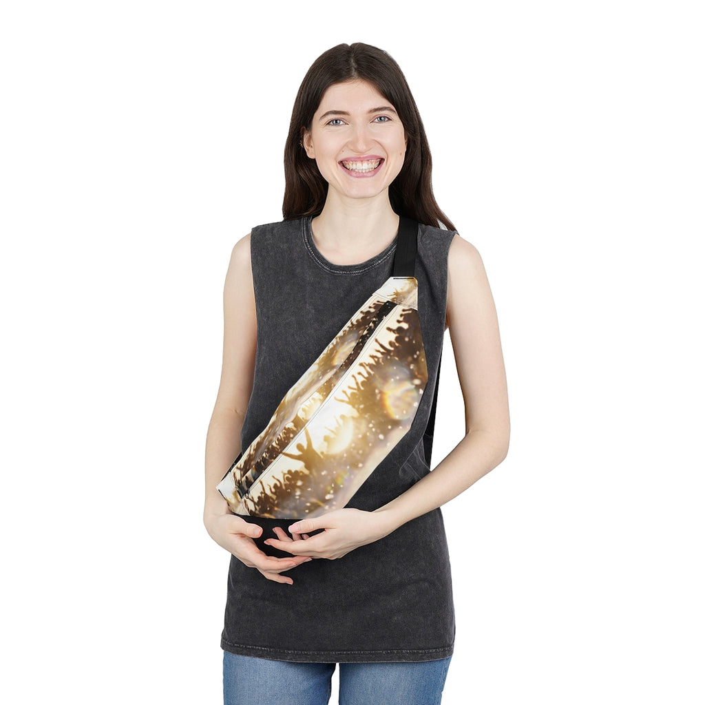 Large Fanny Pack with Golden Hour Crowd Art