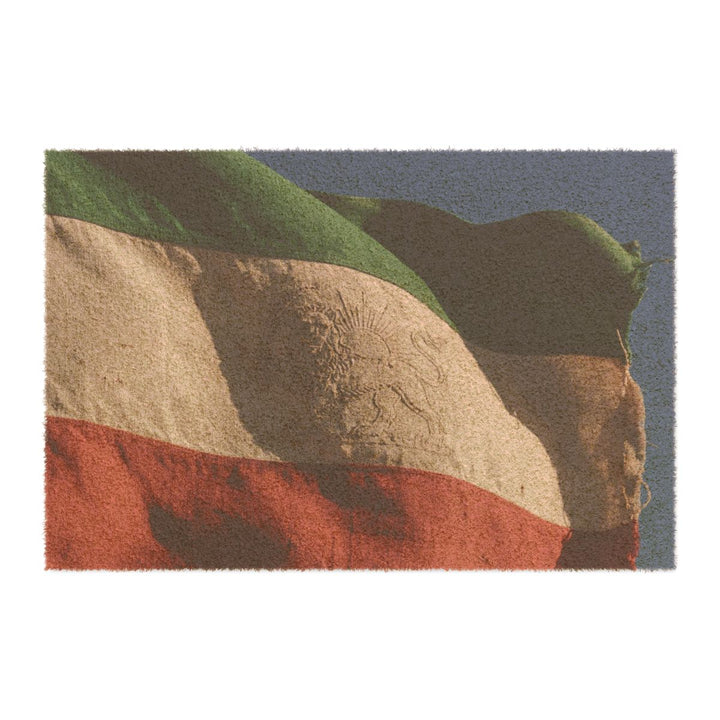 Doormat - Vintage Persian Lion and Sun Flag Art