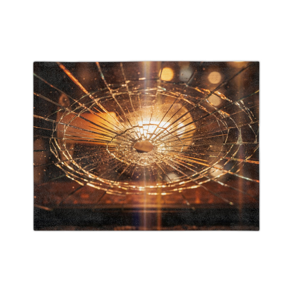 Velveteen Microfiber Blanket - Shattered Glass Glow Art... |...