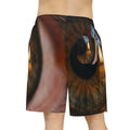 Men's Athletic Long Shorts - Amber Iris Reflection Fine Art...