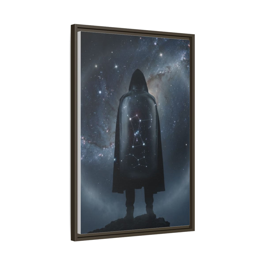 Framed Matte Canvas - Cosmic Sentinel — Espresso / 1.25" (8×10, 9×12, 11×14, 12×16, 10×20, 12×18, 16×20, 16×24, 18×24, 12×36, 20×24, 16×32, 20×30, 24×30, 24×32, 16×48, 24×36, 24×48, 30×40, 20×60, 32×48, 30×60 & 40×60)