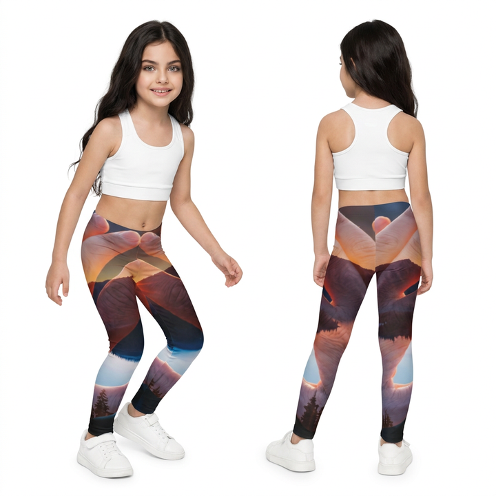 Kids Leggings - अल्पाइन सनराइज ग्लो