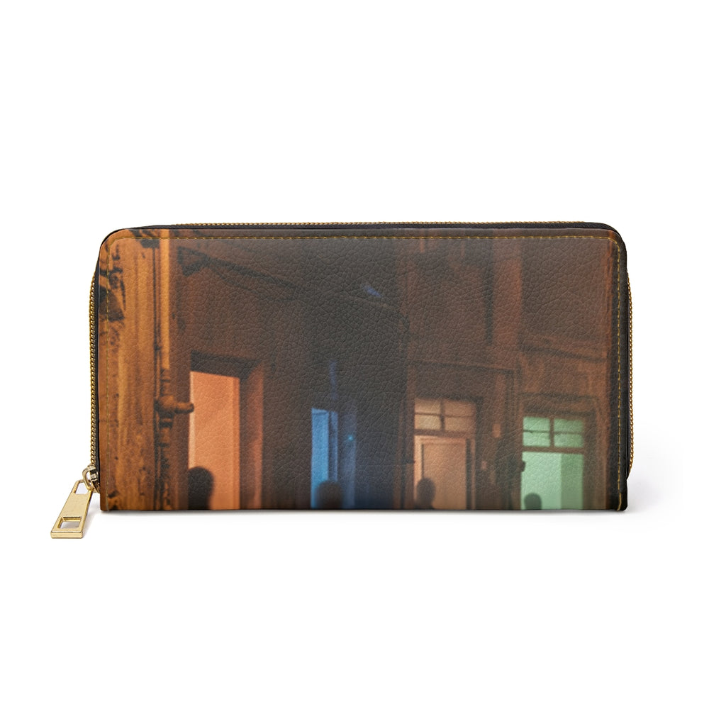 Zipper Wallet - Shadowed Alleyway Mystery Art Print |...
