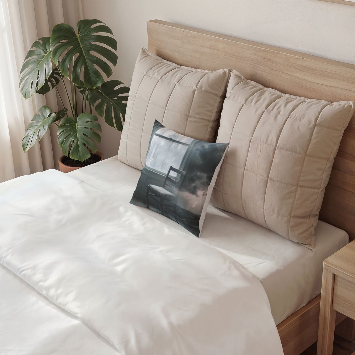 Poly Velvet Pillow - The Storm Within | Echovira Gallery