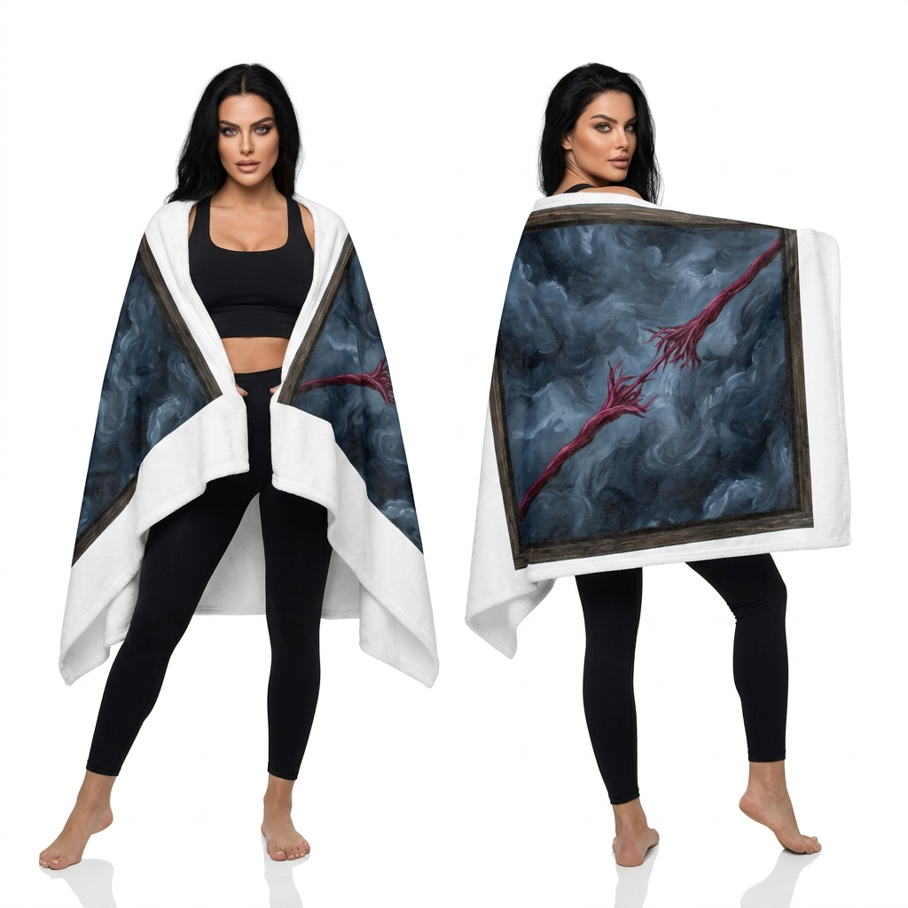 Crimson Tether Velveteen Blanket