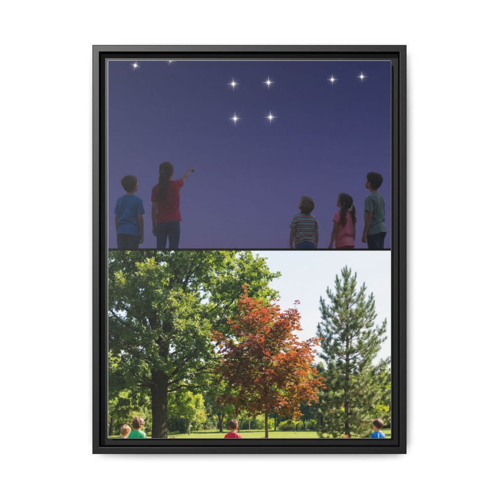 Gerahmte Leinwand (matt) - Discovery — Schwarz / 3,18 cm