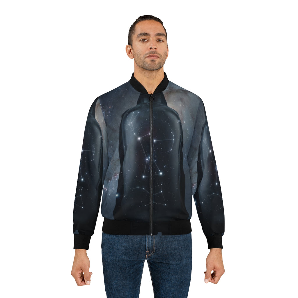 Men's Bomber Jacket - Cosmic Sentinel Orion Constellation......