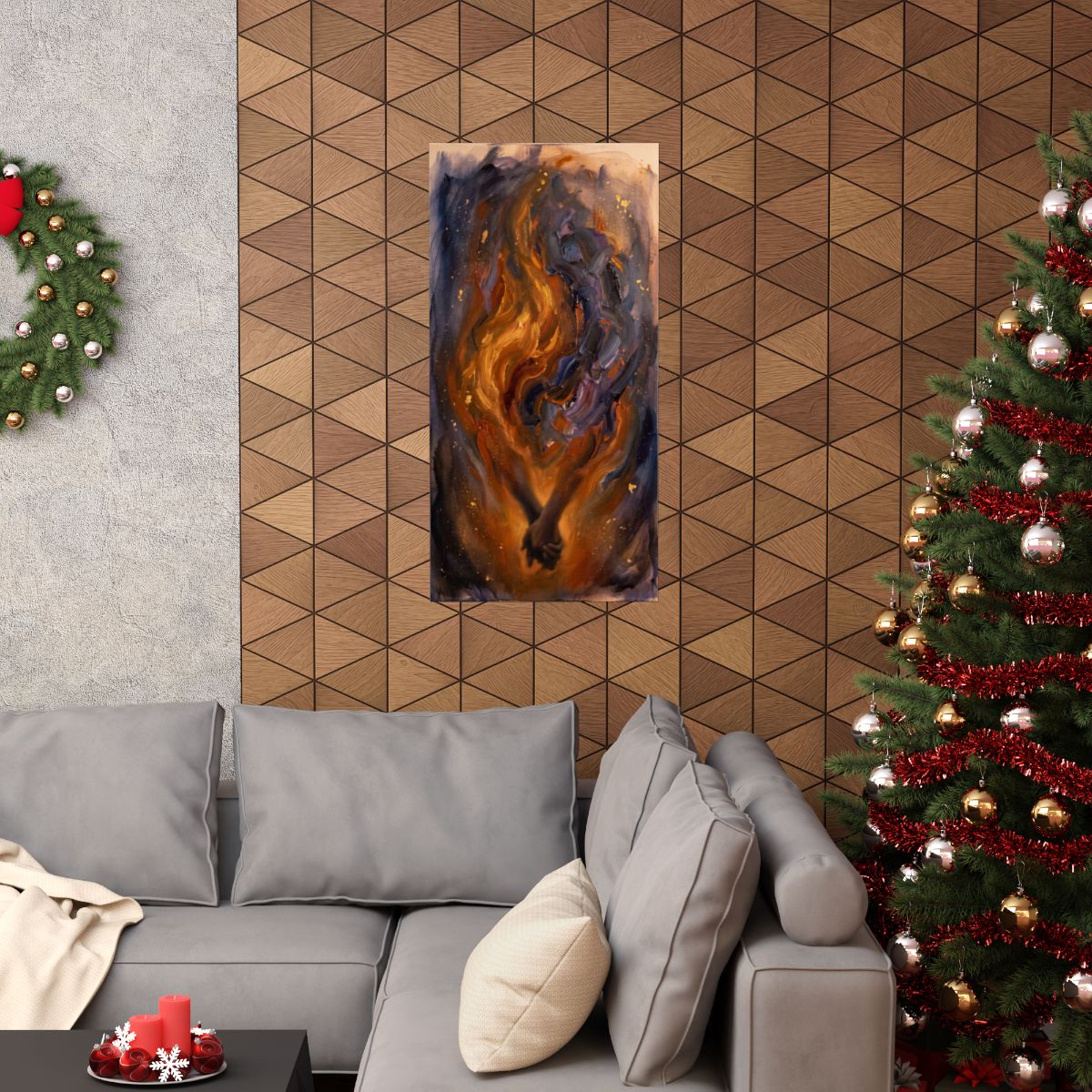 Matte Vertical Poster - Ember Resonance Wall Art (8×10 &......