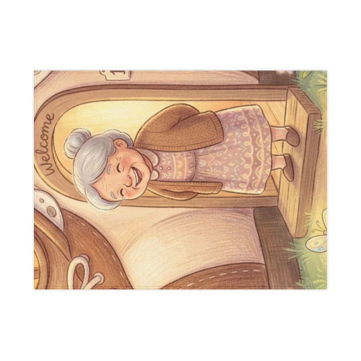 Toddler Blanket - Storybook Shoe Cottage | Echovira Gallery