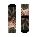 Crew Socks with Forest Roots and Hands Art