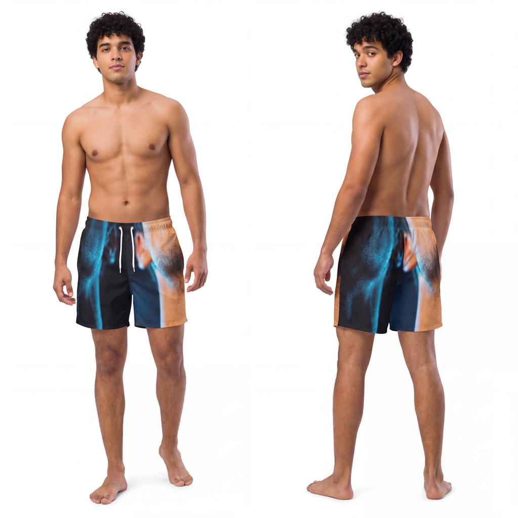 Swim Trunks - Neon Horizon Portrait | Echovira Gallery
