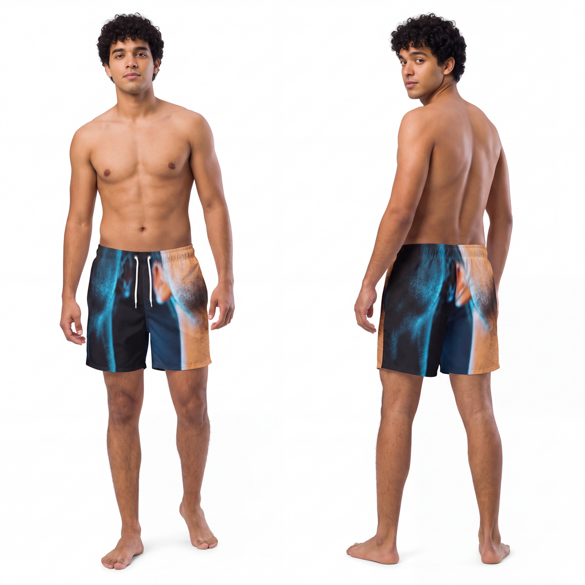 Swim Trunks - Neon Horizon Portrait | Echovira Gallery