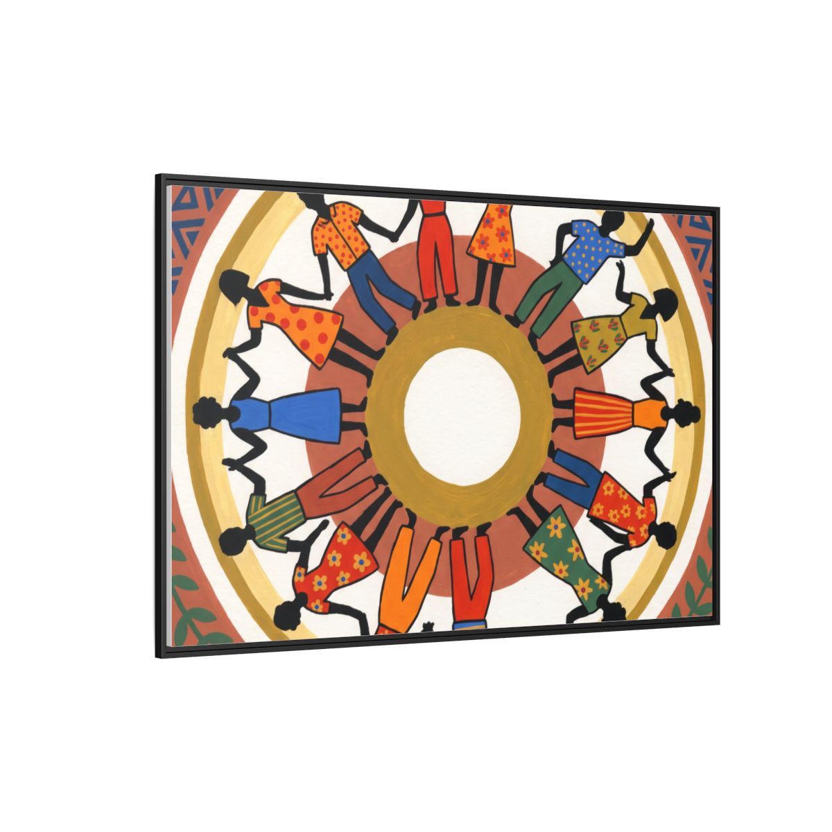 Matte Canvas, Framed - Unity Mandala Folk Art (10×8, 12×9......