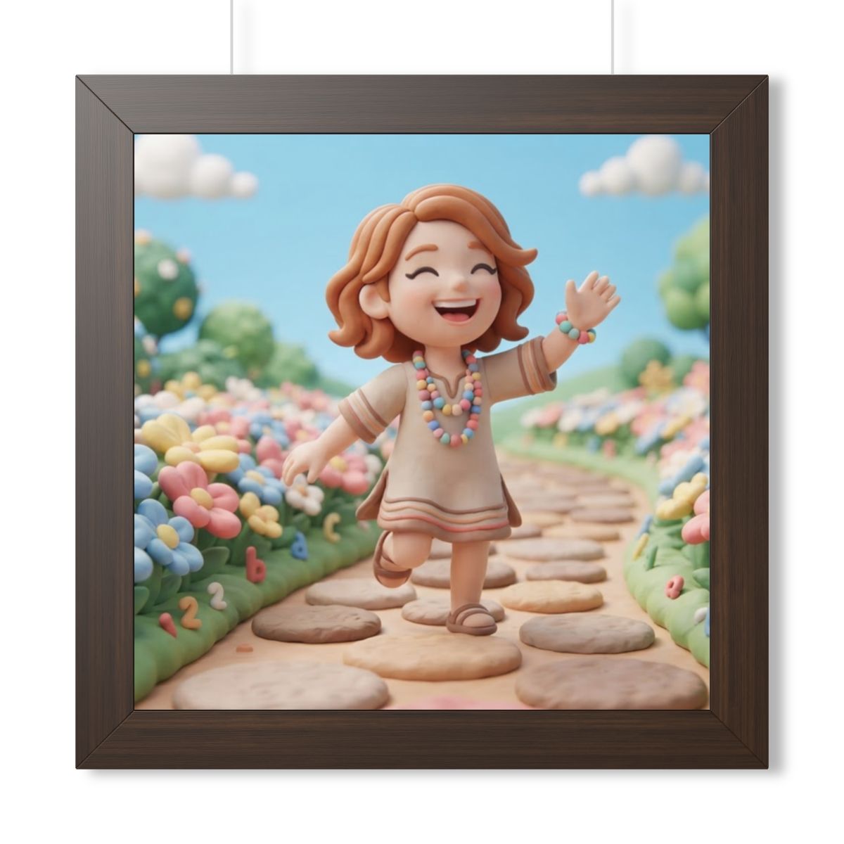Framed Horizontal Poster - Wide Meadow — Walnut (14×11... |...