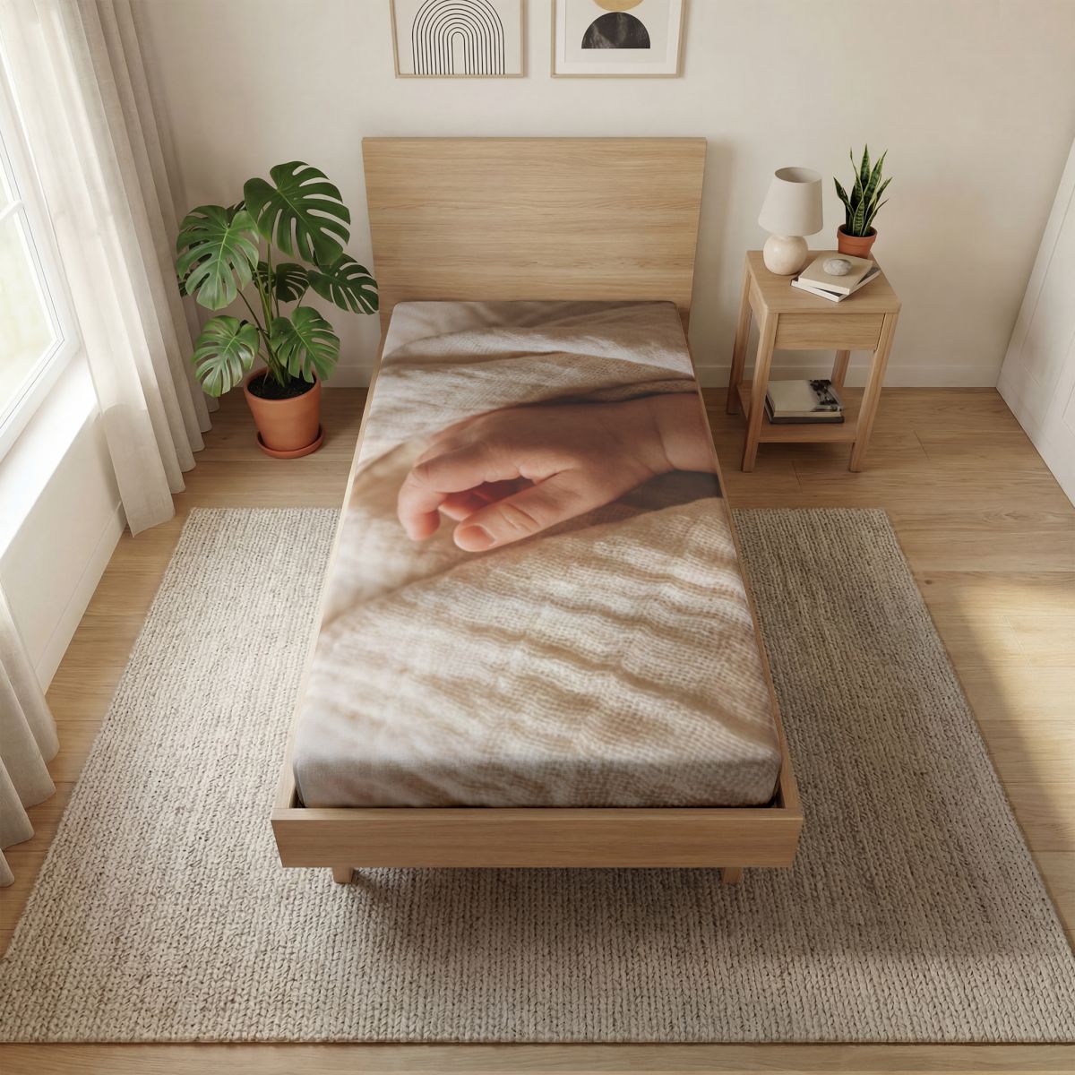 Fitted Bed Sheet - Woven Warmth Dream