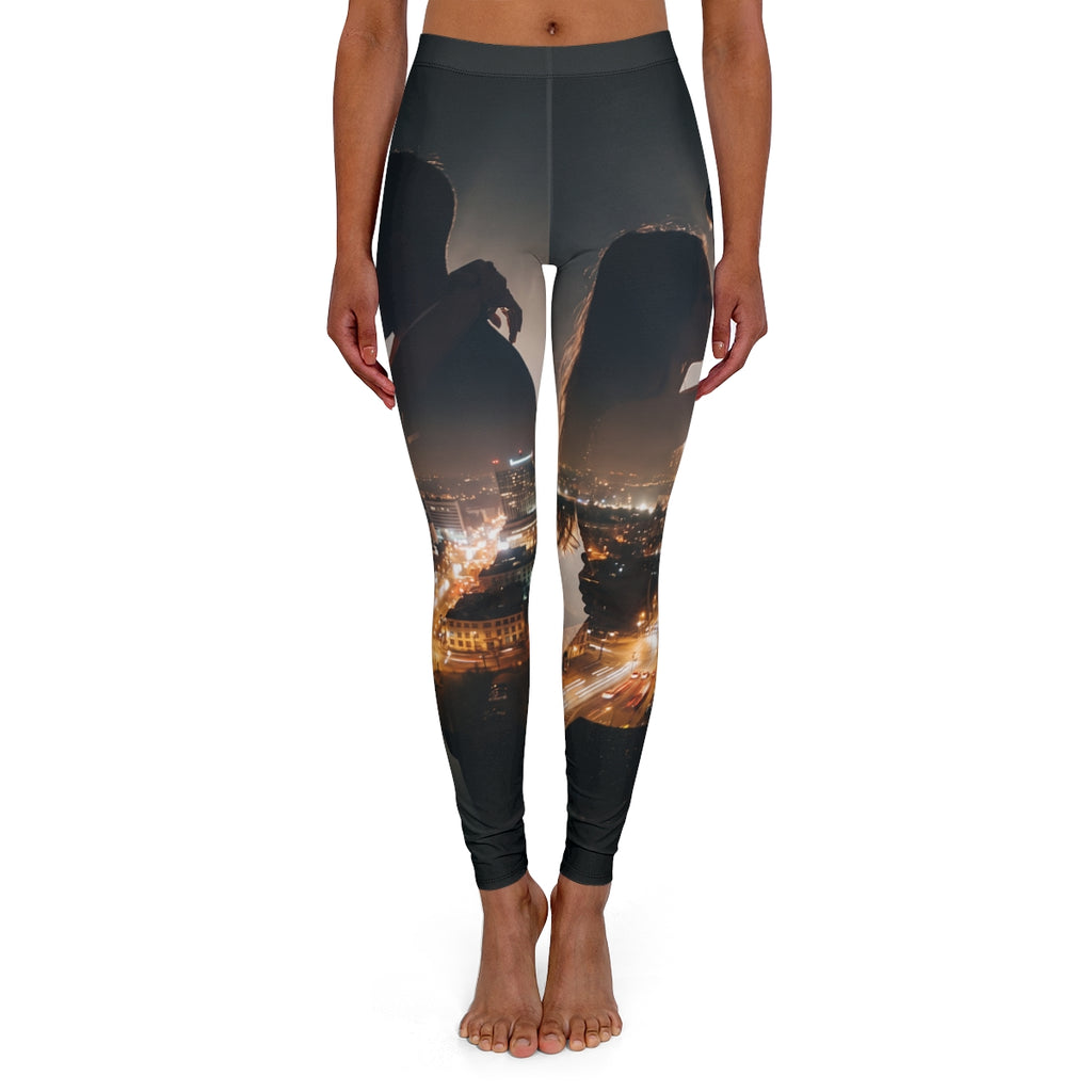 Women's Casual Spandex Leggings - City lights | Echovira...