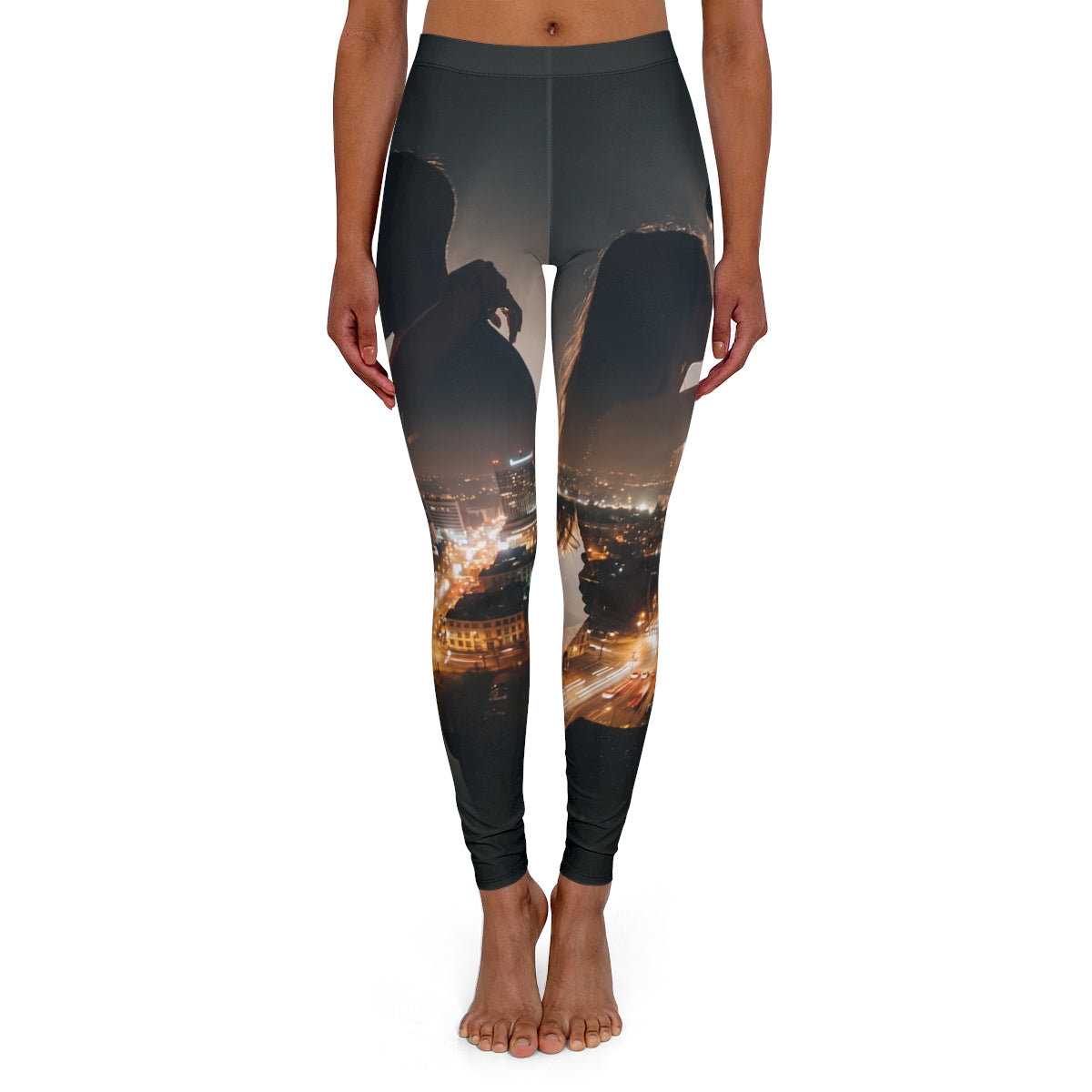 Women's Casual Spandex Leggings - City lights | Echovira...