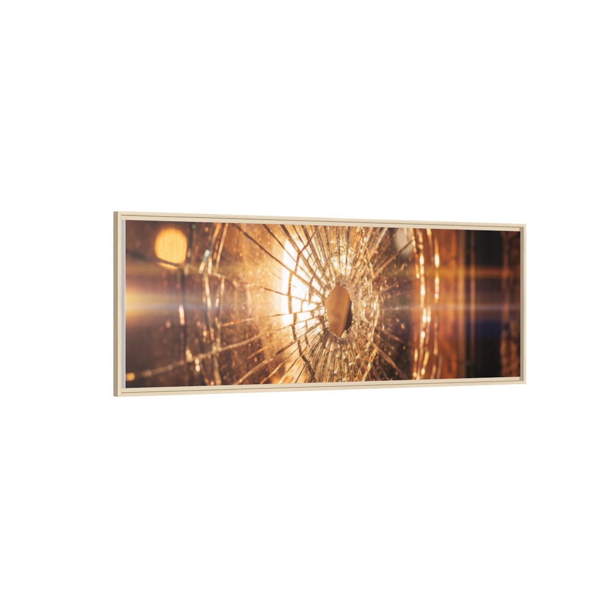 Framed Matte Canvas - Shattered Glass — Natural / 1.25"