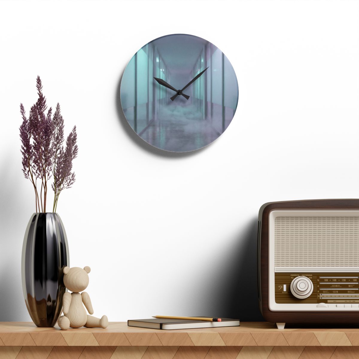 Acrylic Wall Clock - Liminal Dreamscape | Echovira Gallery