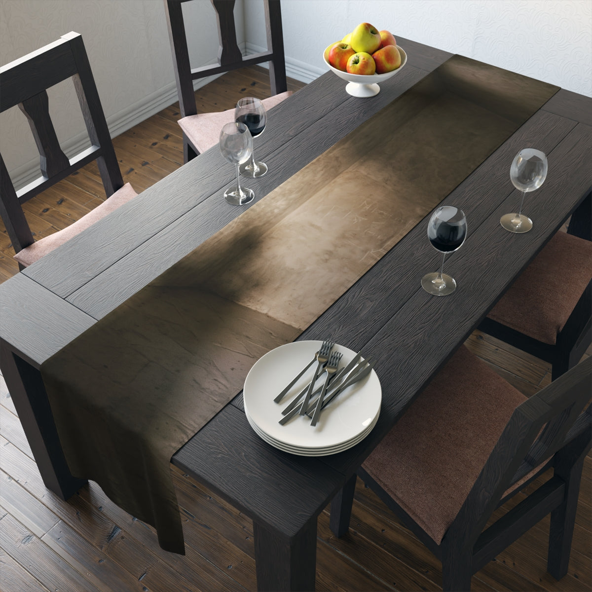 Table Runner - Shadows of the Citadel moody architectural......