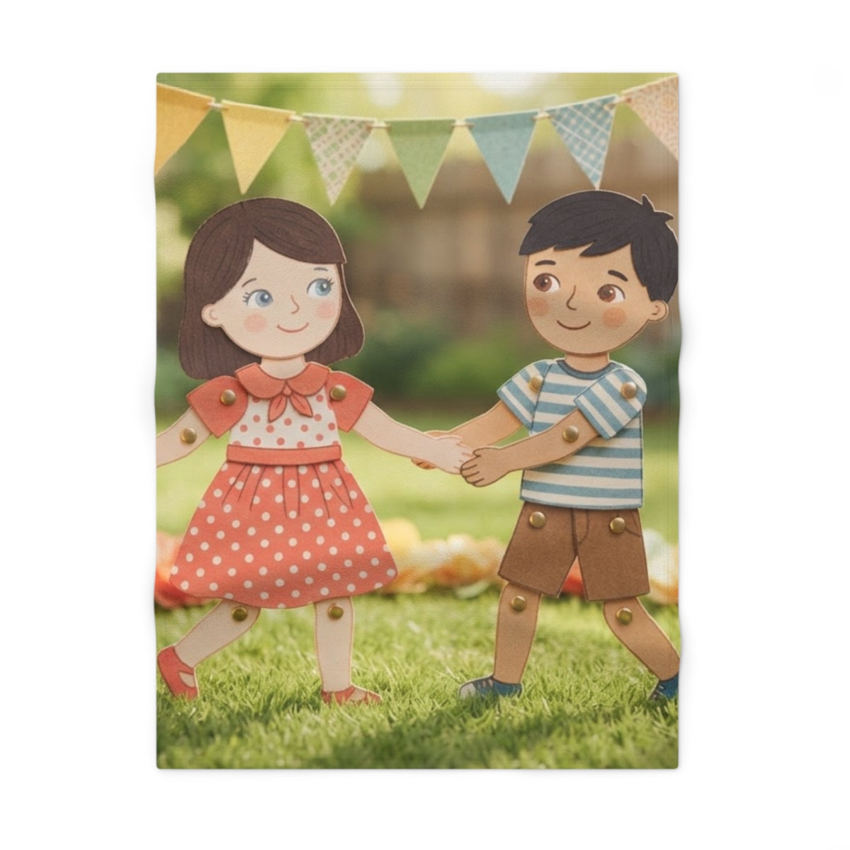 Soft Fleece Baby Blanket - Paper Meadow | Echovira Gallery
