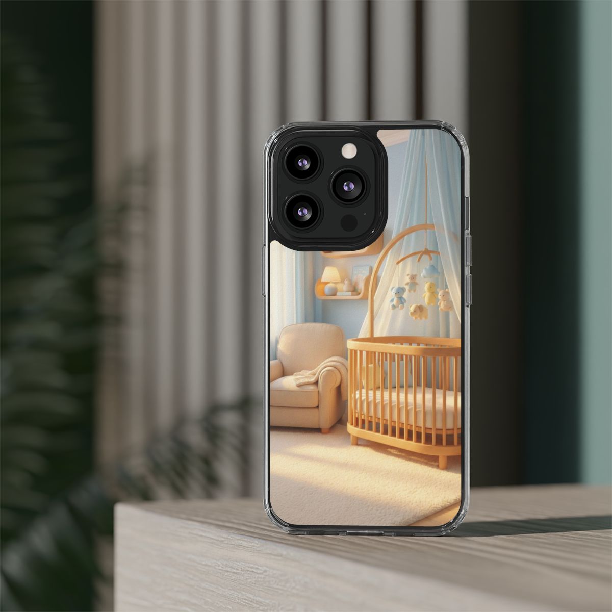 Clear Impact-Resistant Cases - Soft Blue Clear Phone Case...