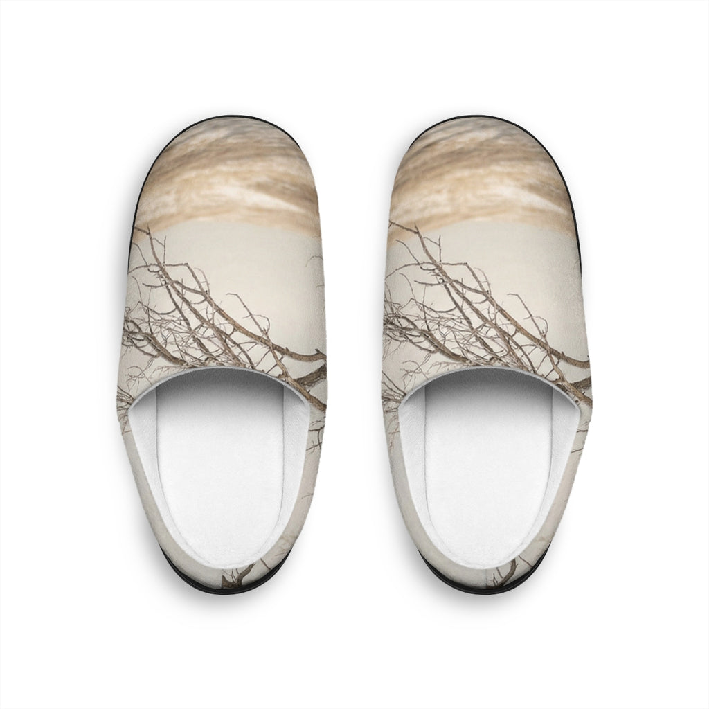Men's Indoor Slippers - Winter Branch Solitude Landscape |...