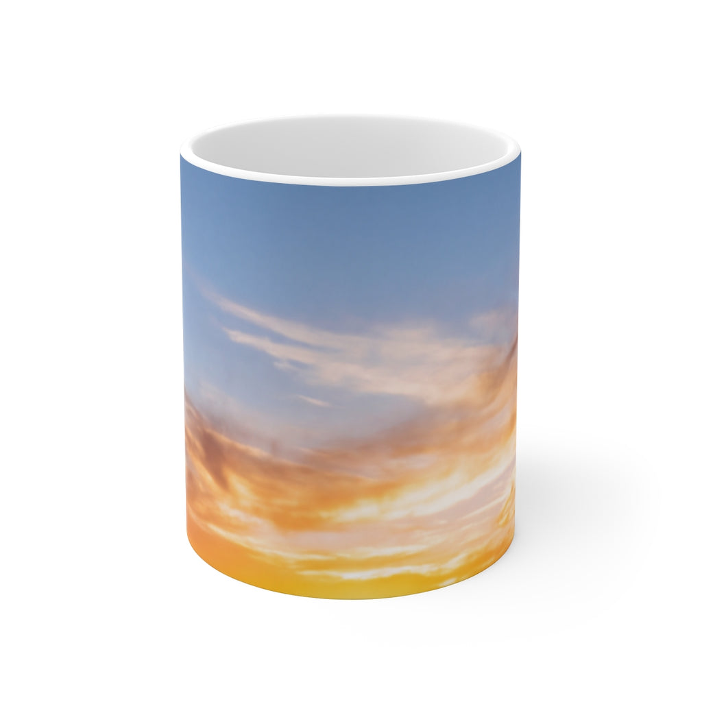 11oz White Mug - Golden Journey