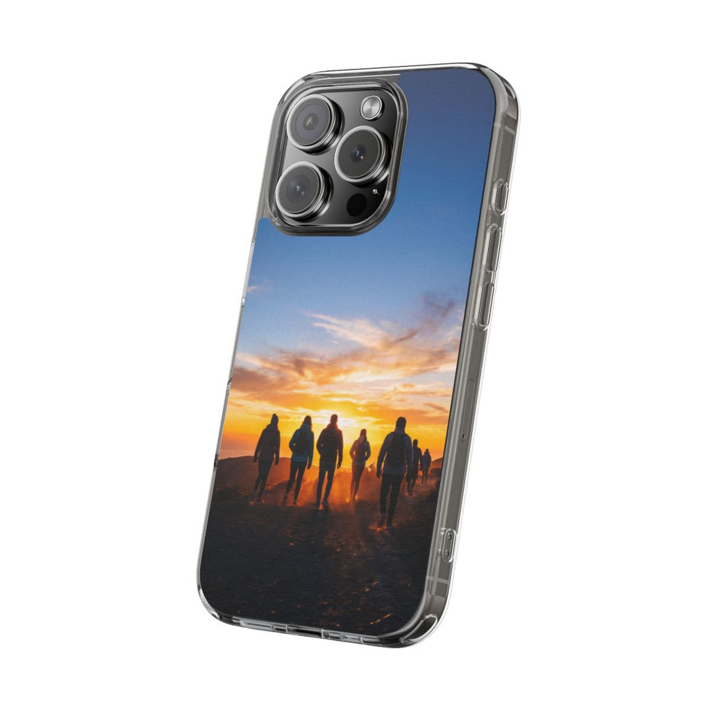 Clear Impact-Resistant Cases - Clear Phone Case - Sunset...