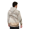 Men's Athletic Hoodie - Silent Branches Winter Landscape Art...