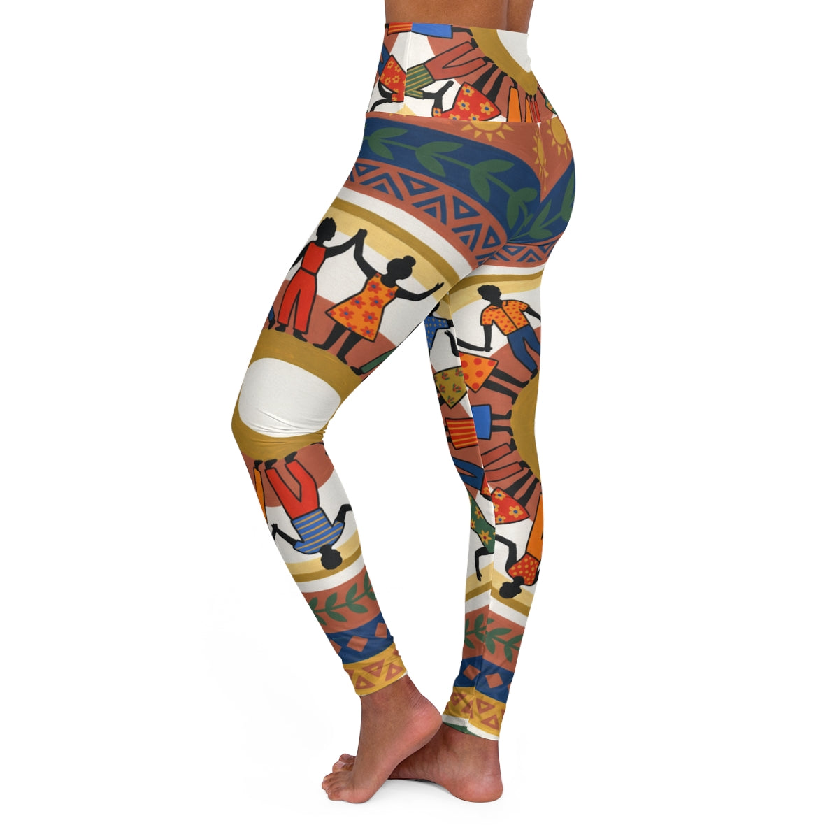 High Waisted Yoga Leggings - Unity Mandala Art | Echovira...