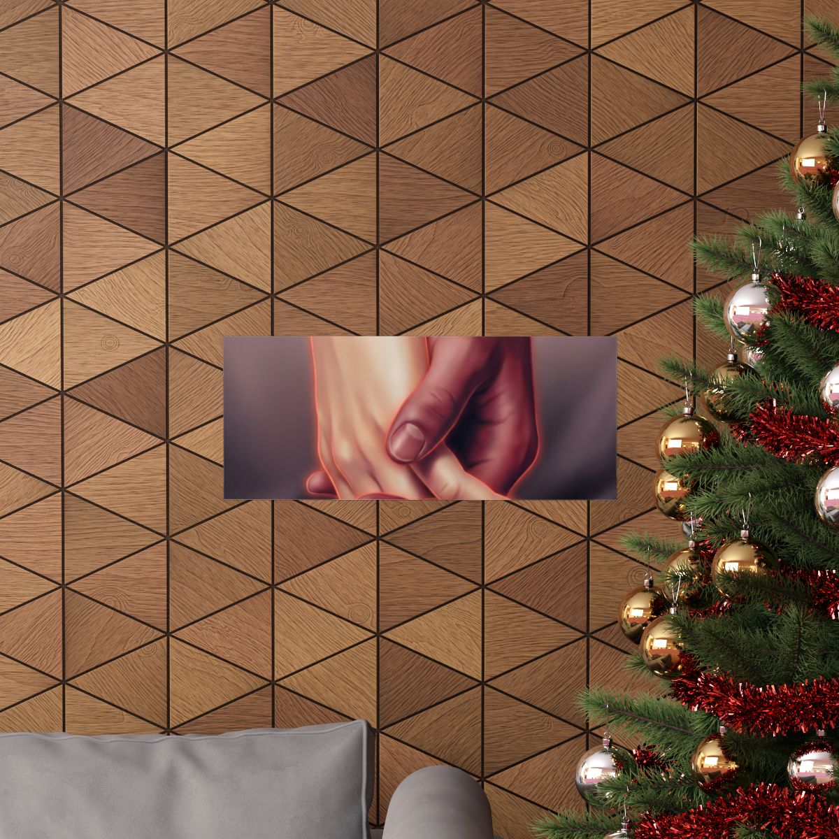 Matte Horizontal Posters - Ethereal Connection Holding Hands...