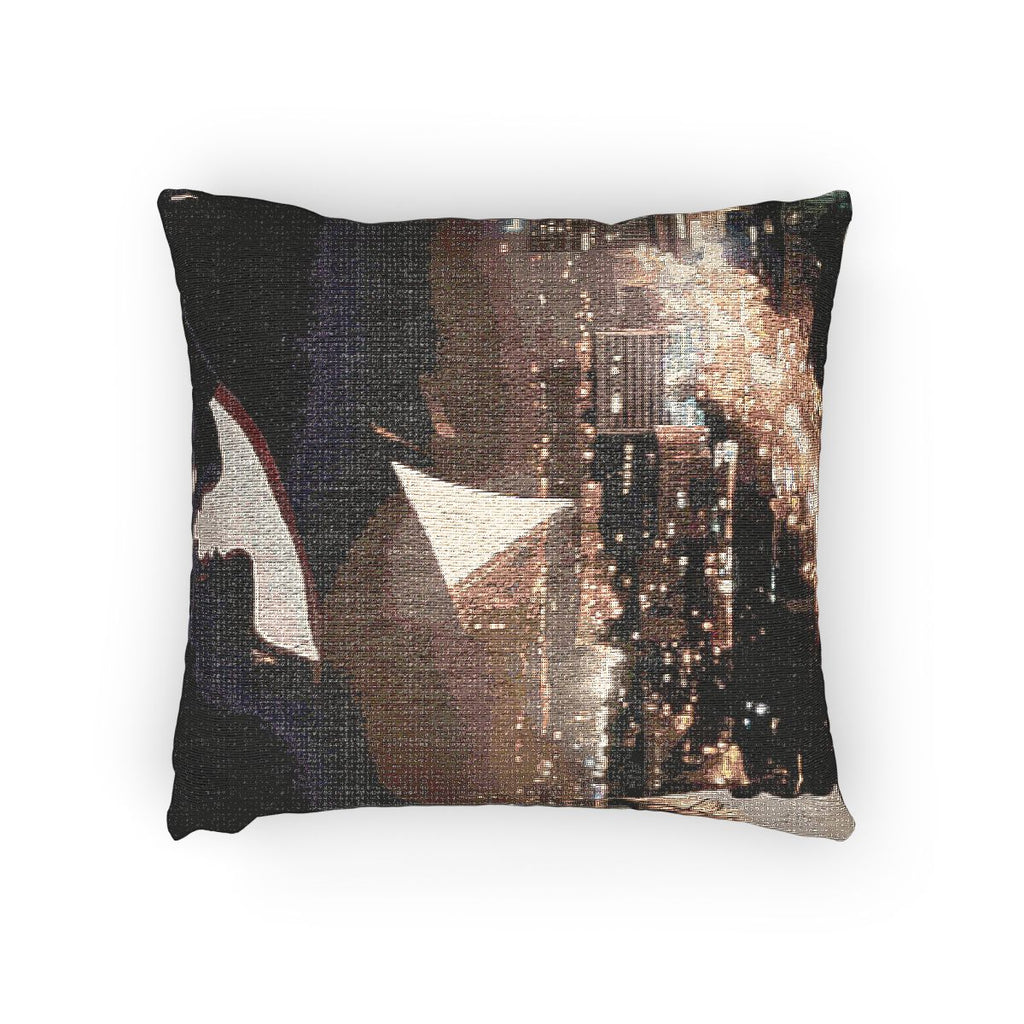 Woven Pillow - Midnight Lovers Silhouette | Echovira Gallery
