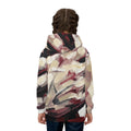 Children's Hoodie Abstract Crimson Art