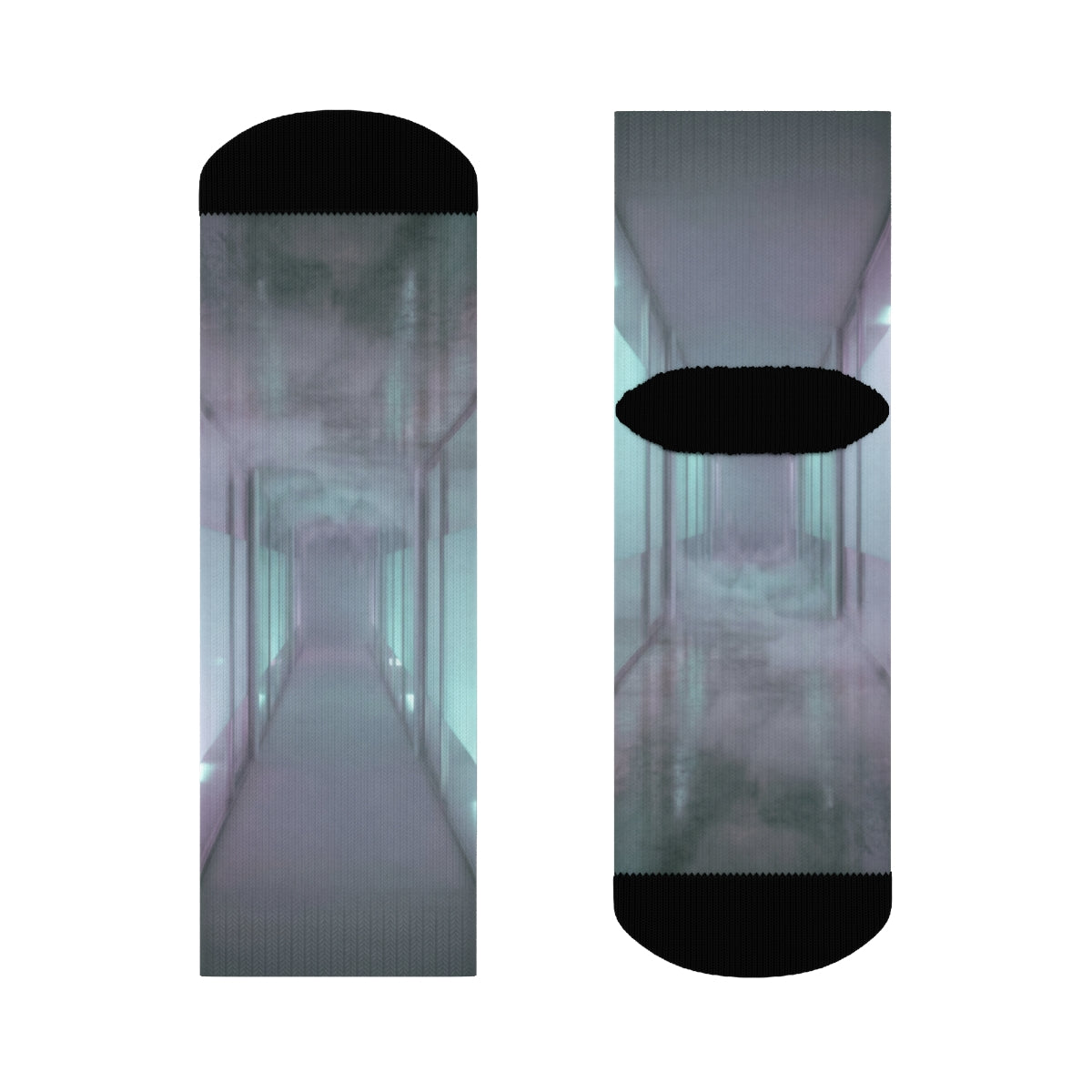 Crew Socks - Liminal Corridor Fog Art Print | Echovira...