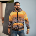 Unisex Zip-Hoodie – Majestätische Goldene Morgenröte