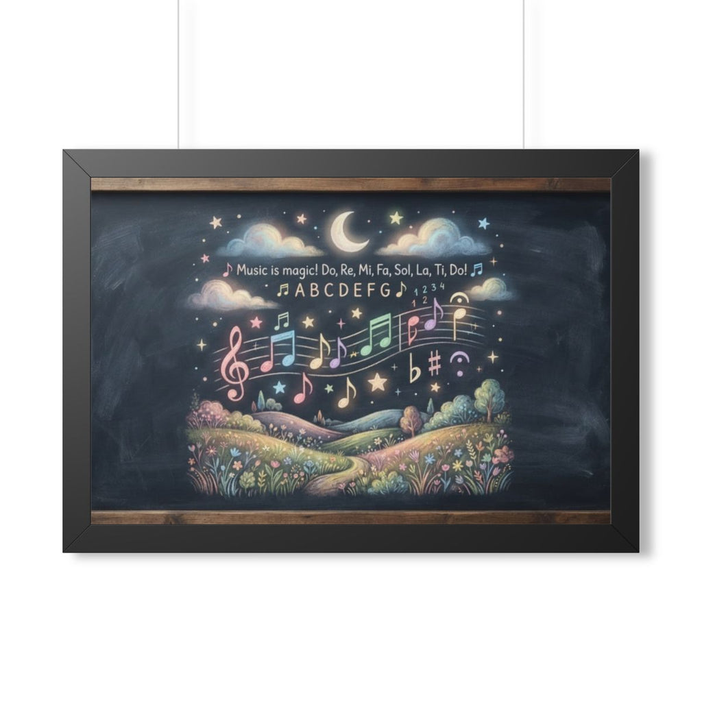 Framed Horizontal Poster - Melody Meadows — Black (14×11......