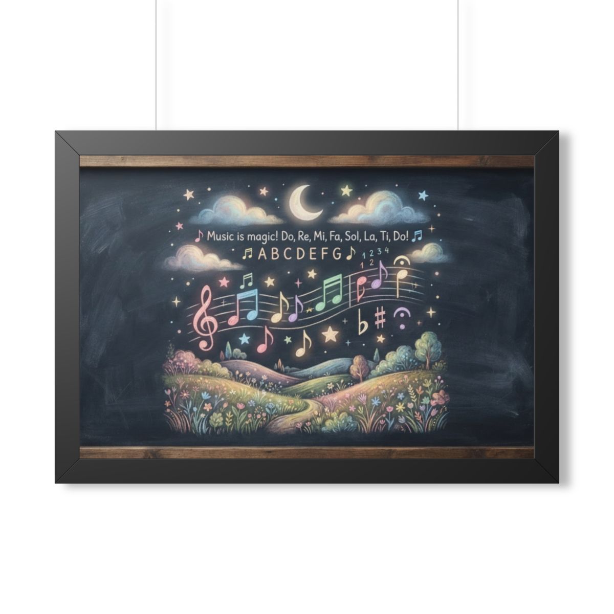Framed Horizontal Poster - Melody Meadows — Black (14×11......