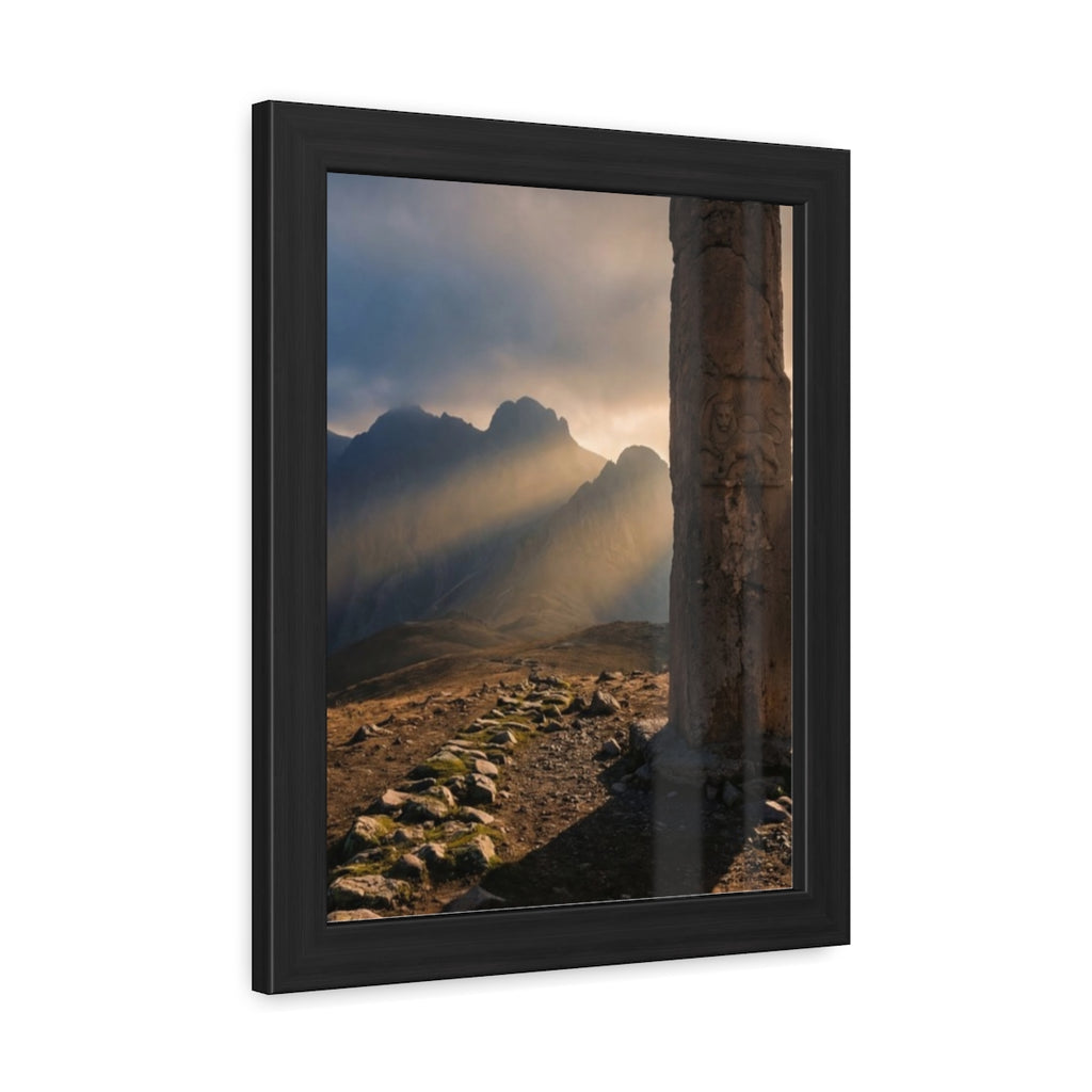 Framed Posters - Mystic Monolith Ancient Persian Mountain......