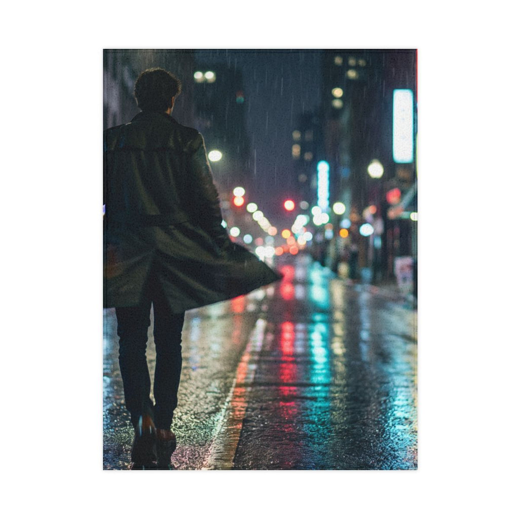Rainy City Neon Walk Toddler Blanket