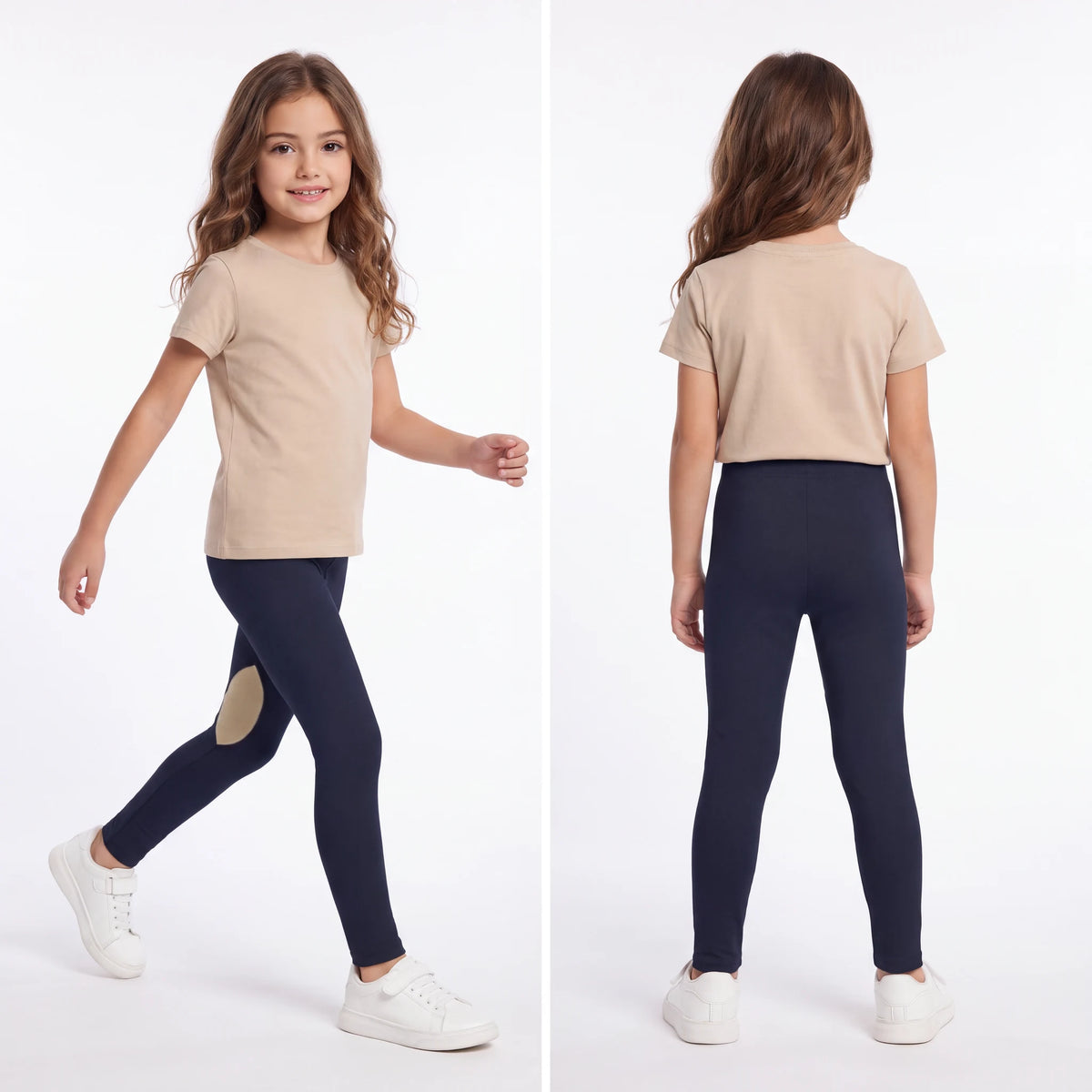 Kids Leggings with Abstract Minimal Eclipse