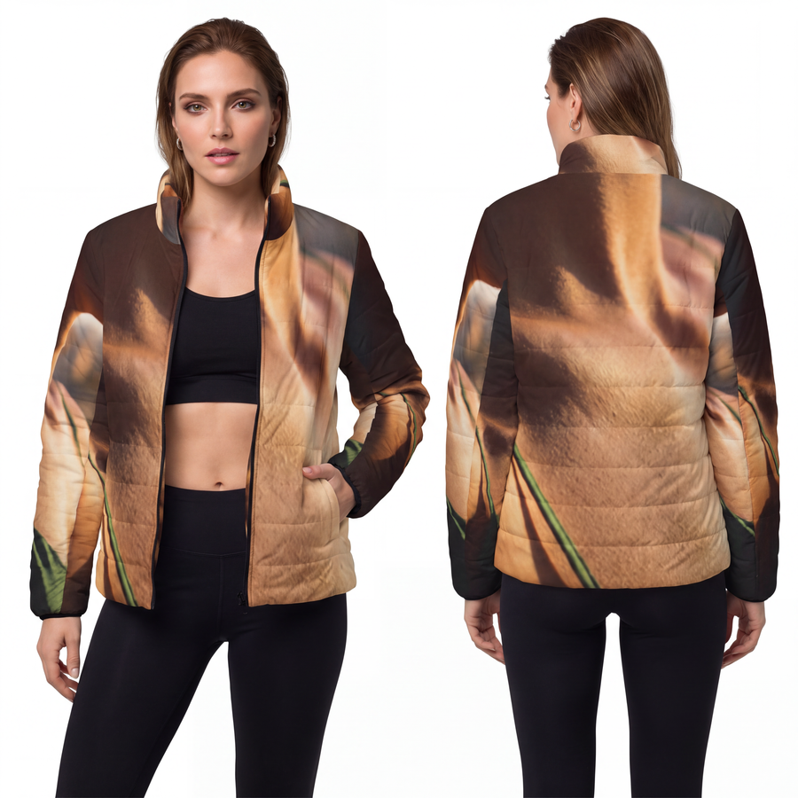 Golden Hour Women's Puffer - Emerald Sunset Coat