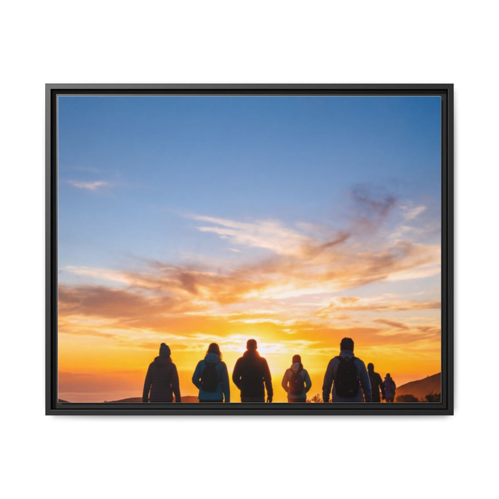 Framed Matte Canvas - Radiant Sunset Art — Black / 1.25"