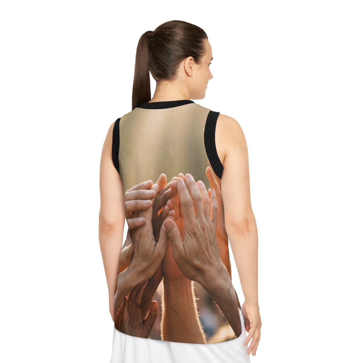 Unisex Basketball Jersey - Golden Rays of Unity Wall Art |...