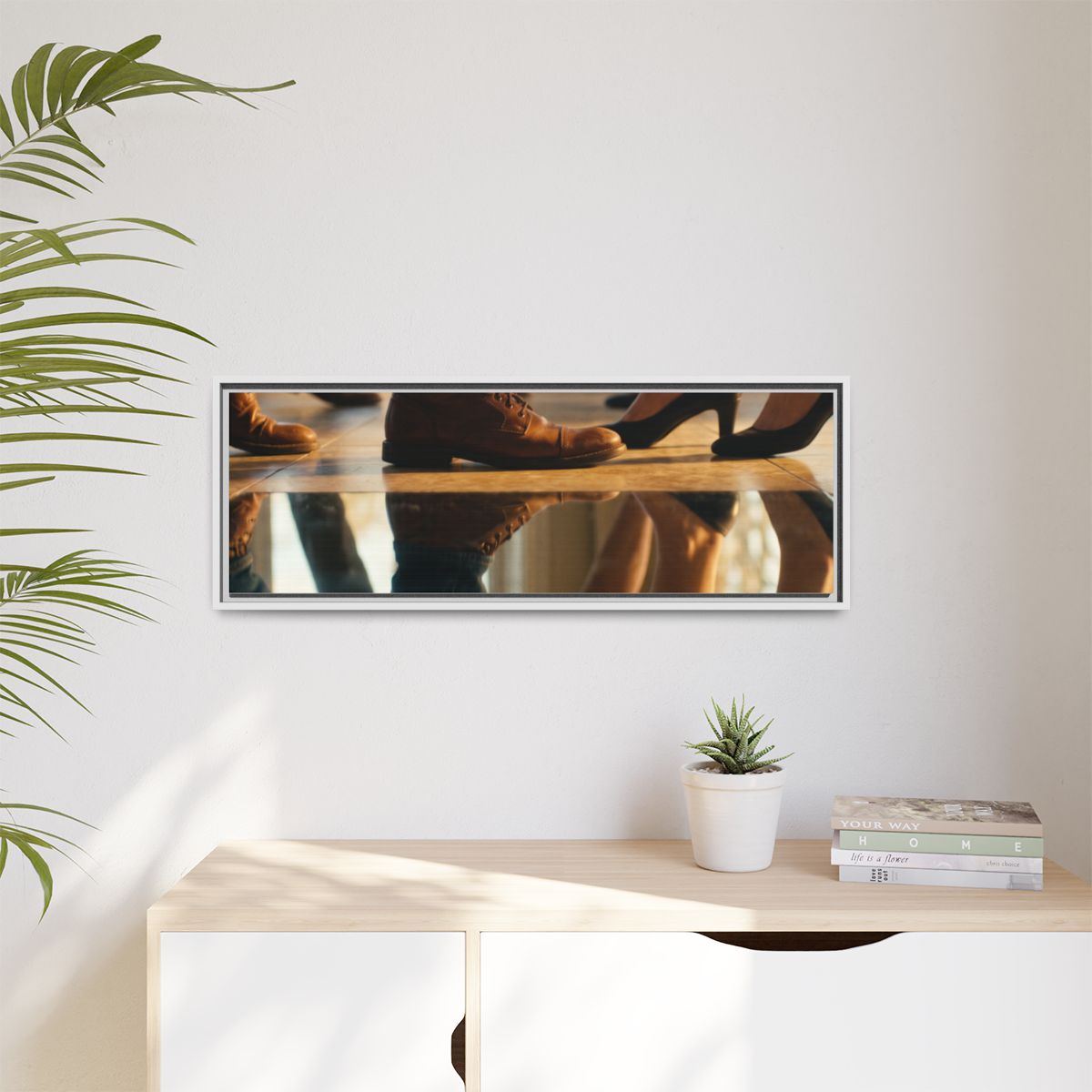 Matte Canvas, Framed - Golden Hour Reflections Cinematic Art...